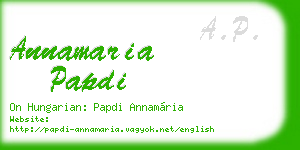 annamaria papdi business card