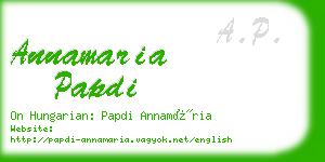 annamaria papdi business card